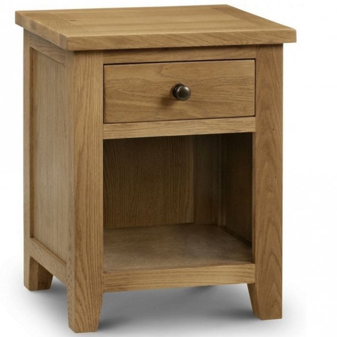 Julian Bowen Marlborough Oak 1 Drawer Bedside