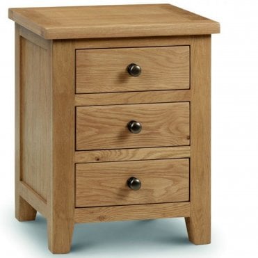 Marlborough Oak 3 Drawer Bedside