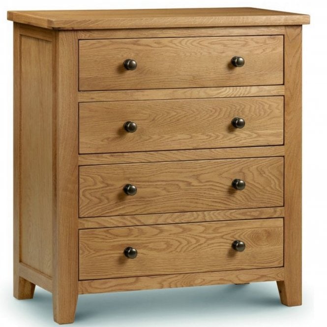 Julian Bowen Marlborough Oak 4 Drawer Chest
