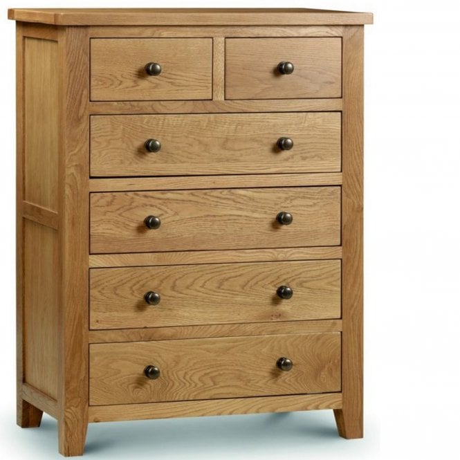 Julian Bowen Marlborough Oak 4+2 Drawer Chest