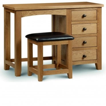 Marlborough Oak Single Pedestal Dressing Table