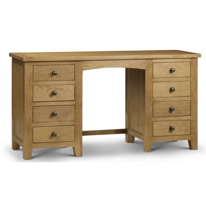 Julian Bowen Marlborough Oak Twin Pedestal Dressing Table