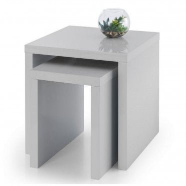 Metro High Gloss Nest of Tables - Grey