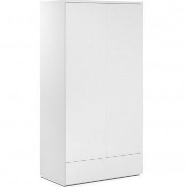 Monaco 2 Door Combination Wardrobe - White High Gloss
