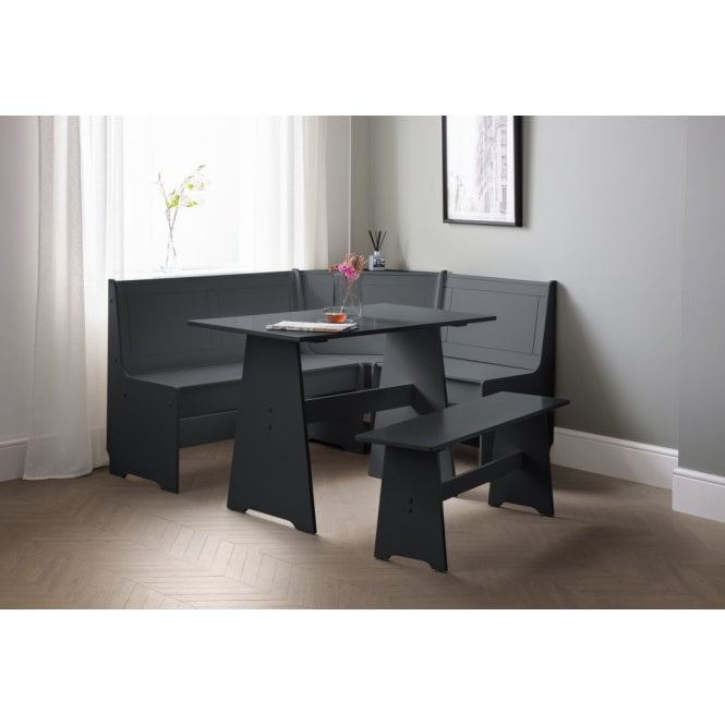 Julian Bowen Newport Corner Dining Set - Anthracite