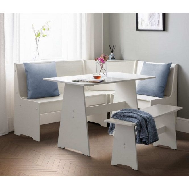 Julian Bowen Newport Corner Dining Set -White