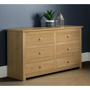 Radley 6 Drawer Chest - Waxed Pine