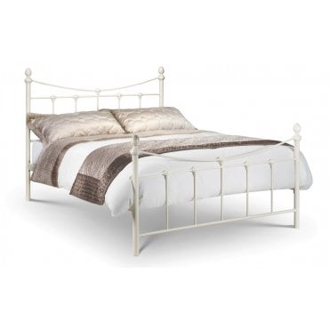 Rebecca King Size Bed - Stone White