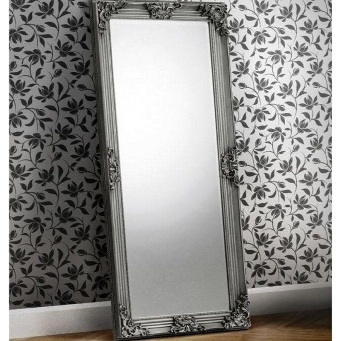 Julian Bowen Rococo Pewter Lean-to Dress Mirror