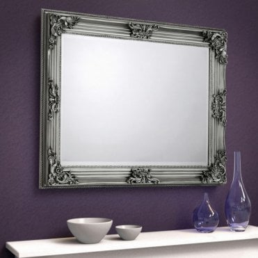 Rococo Pewter Wall Mirror