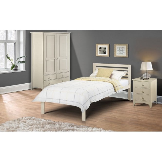 Julian Bowen Slocum Single Bed - Stone White