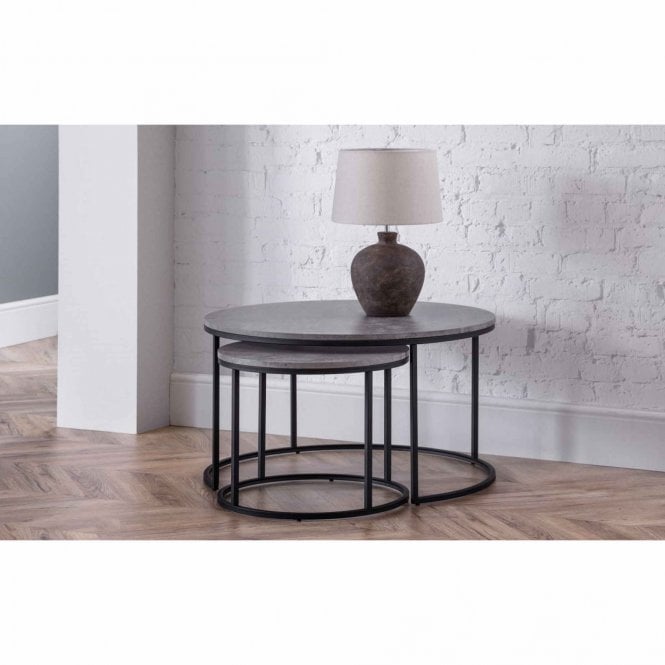 Julian Bowen Staten Round Nesting Coffee Tables