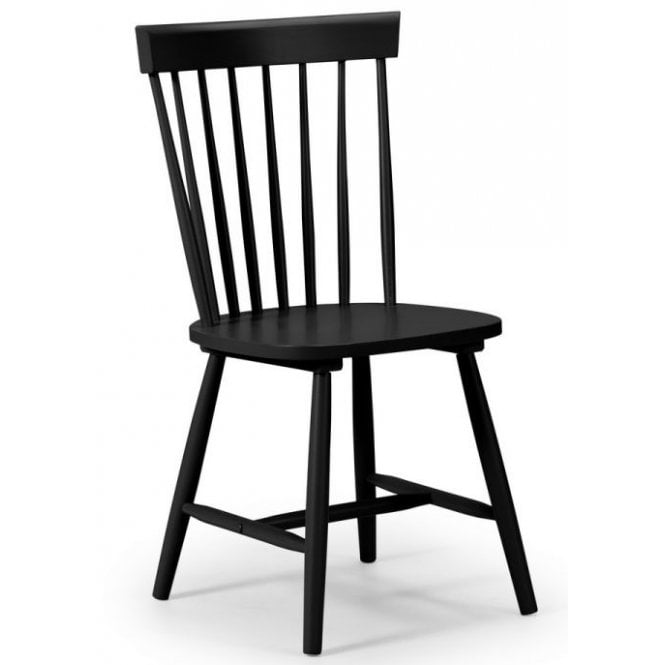 Julian Bowen Torino Black Chair - Set of 2