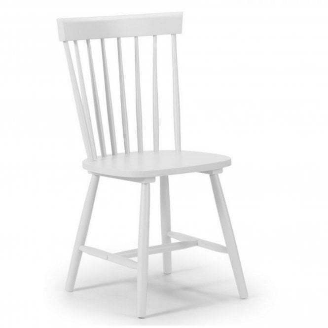 Julian Bowen Torino White Chair - Set of 2