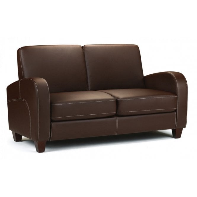 Julian Bowen Vivo 2 Seater Sofa in Chestnut Faux Leather