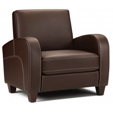 Vivo Chair in Chestnut Faux Leather