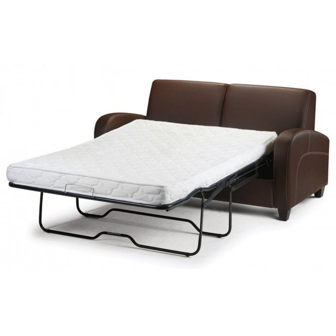Julian Bowen Vivo Sofabed in Chestnut Faux Leather