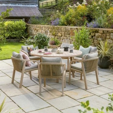 Cora 6 Seat Round Dining Set