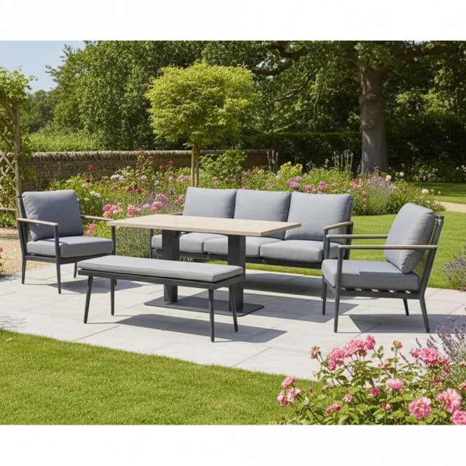 Kettler Merano 3 Seat Sofa Set with High/Low Table