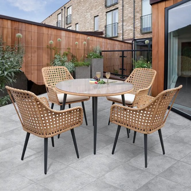 Kettler Set Of 4 Boho Dining Chairs