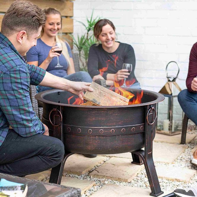 La Hacienda Brava Steel Banded Firepit