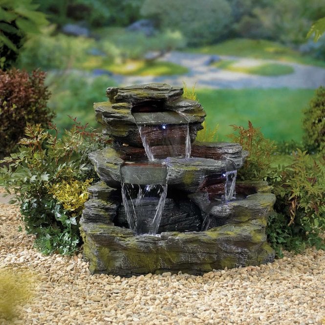 La Hacienda Garda Falls Fountain with LEDS