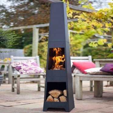 Malmo Chimenea With Log Store