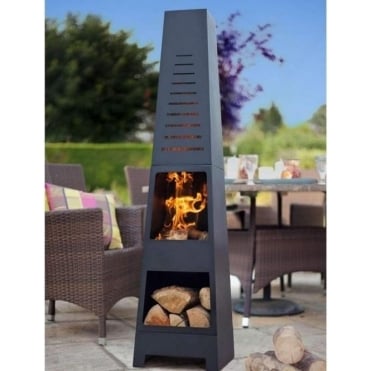 Skyline Chimenea With Log Store