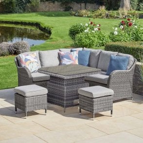 LG Outdoor Monte Carlo Compact Corner Dining Set With Adjustable Table