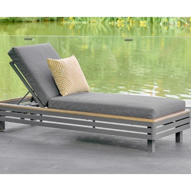 LG Outdoor Monza Sunlounger and Cushion