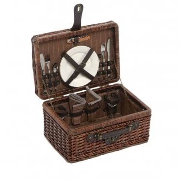 Rectangular Willow Picnic Hamper 2 Person