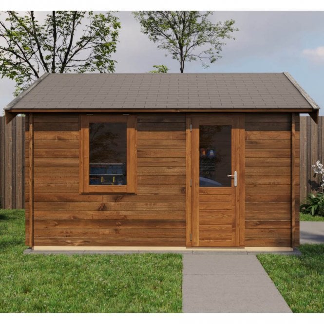 Lugarde Select Log Cabin Lundy with Garage Door 400x400cm