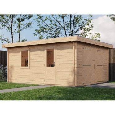 Select Log Cabin Stratford with Garage Door 400x500cm