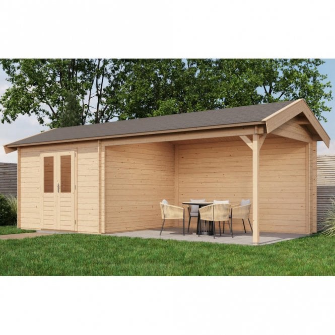 Lugarde Select Log Cabin with Veranda Berkshire 300x300cm + 400cm