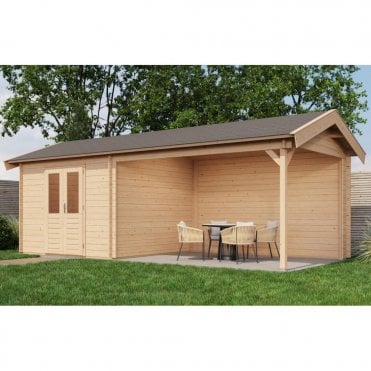 Select Log Cabin with Veranda Berkshire 300x300cm + 400cm