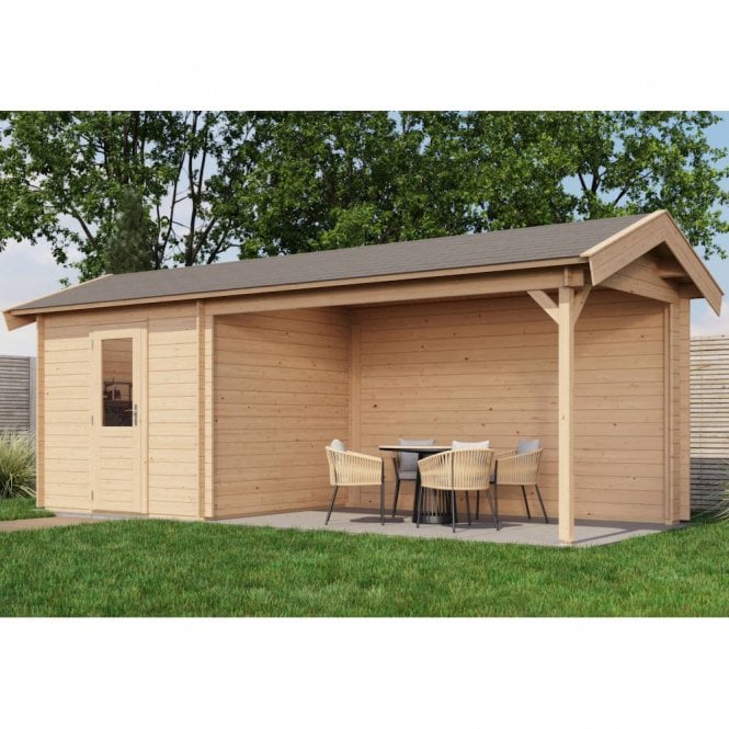 Lugarde Select Log Cabin with Veranda Blackpool 250x250cm + 400cm