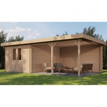 Select Log Cabin with Veranda Cambridge 300x400cm + 400cm