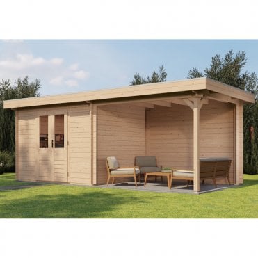 Select Log Cabin with Veranda Cornwall 300x250cm + 300cm