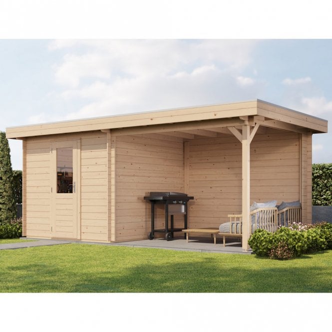 Lugarde Select Log Cabin with Veranda Cotswold 250x250cm + 300cm