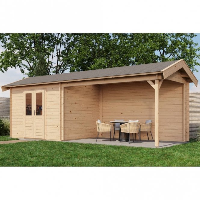 Lugarde Select Log Cabin with Veranda Devon 300x250cm + 400cm