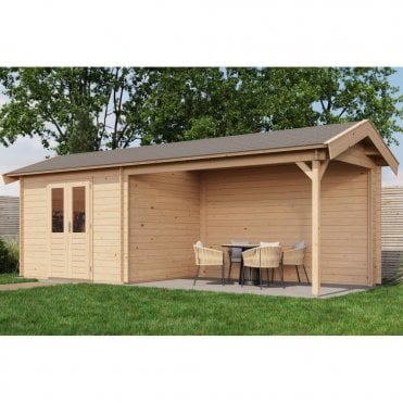 Select Log Cabin with Veranda Devon 300x250cm + 400cm