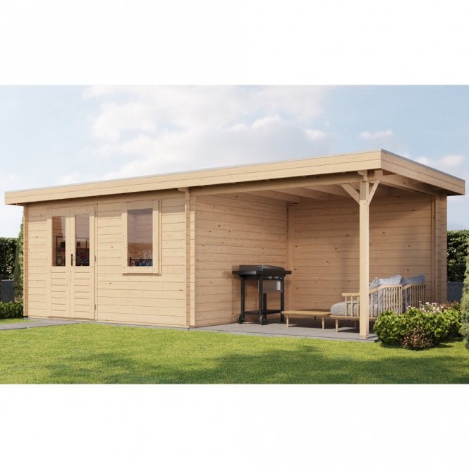 Lugarde Select Log Cabin with Veranda Firth of Forth 400x300cm + 300cm