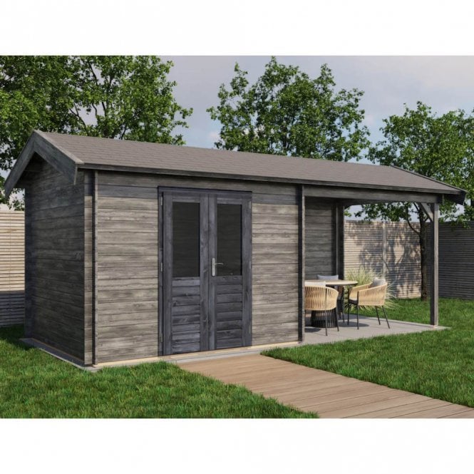 Lugarde Select Log Cabin with Veranda Lakeside 300x250cm + 300cm