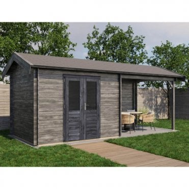 Select Log Cabin with Veranda Lakeside 300x250cm + 300cm
