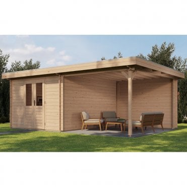 Select Log Cabin with Veranda Oxford 300x400cm + 300cm