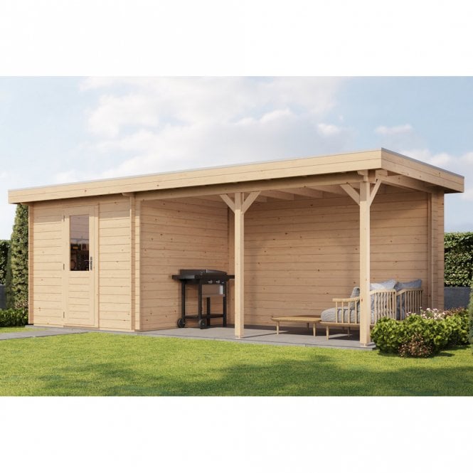 Lugarde Select Log Cabin with Veranda Severn 250x250cm + 400cm