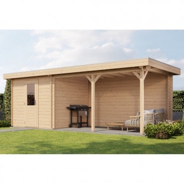 Select Log Cabin with Veranda Severn 250x250cm + 400cm