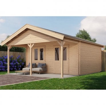 Select Log Cabin with Veranda Stour 500x400cm + 200cm