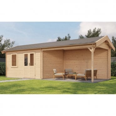 Select Log Cabin with Veranda Trent 400x300cm + 400cm