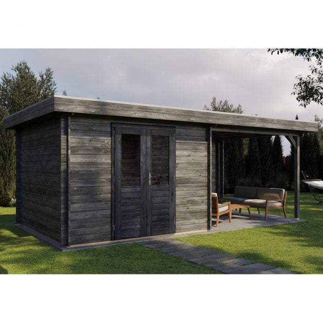 Lugarde Select Log Cabin with Veranda Tyne 300x300cm + 300cm